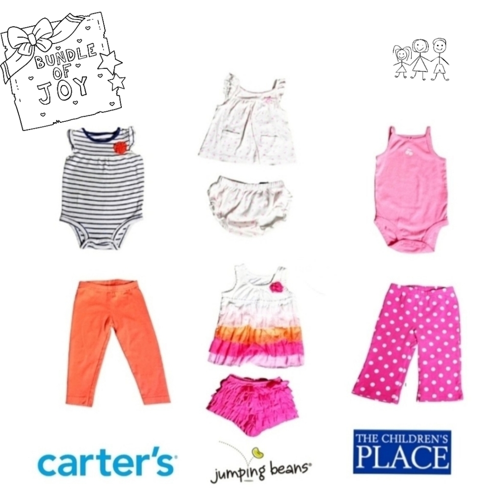 INFANT GIRL'S 8 PIECE MIX & MATCH BUNDLE 9 MOS